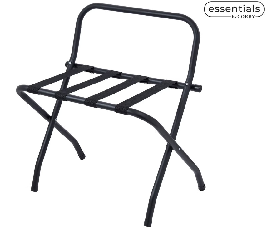 Stojalo za kovček z naslonom Corby Ashton Black | Team Commerce Stojalo za kovček z naslonom Corby Ashton Black